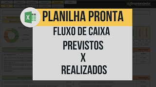 Planilha de Fluxo de Caixa  Orçamento  Previsto x Realizado [upl. by Figueroa]