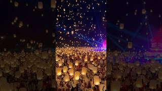 Chiang Mai CAD Yi Peng Khomloy Sky Lantern Festival travel shorts [upl. by Matty696]