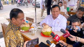 Presiden Jokowi dan Menhan Prabowo Jajan Bakso dan Es Degan di Pinggir Jalan 29 Januari 2024 [upl. by Aivartal]