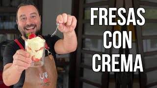 ¿Cómo hacer FRESAS CON CREMA CASERAS  Receta Fácil [upl. by Pine]