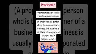 Meaning of proprietor  Accounting terms  commerce accounting [upl. by Zetnahs]