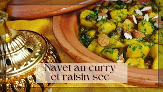 plat de navet au curry et raisin sec au amande [upl. by Ardekan]