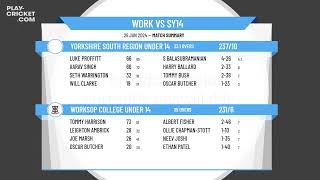 Worksop College Under 14 v Yorkshire South Region Under 14 [upl. by Ilysa]