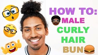 How to do Man BUN Curly Hair [upl. by Liberati]