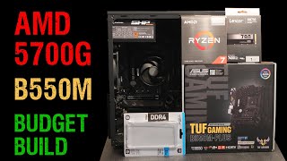 AMD Ryzen 5700G pc build  Asus Tuf Gaming B550M Plus  Lexar NM790  Crucial 32GB  unboxing asmr [upl. by Yasdnil]