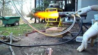 Siphon Oil burner running on 100 waste motor oil [upl. by Bueschel]