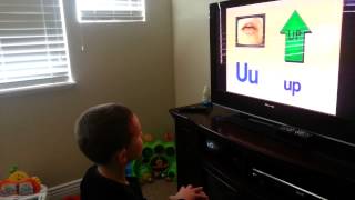 My son watching the Rock N Learn Phonics DVD [upl. by Tnilf]