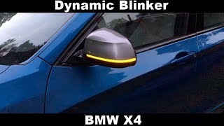 BMW X4 F26  Dynamische Spiegelblinker  dynamic mirror indicators  LED Laufblinker [upl. by Ytinirt]