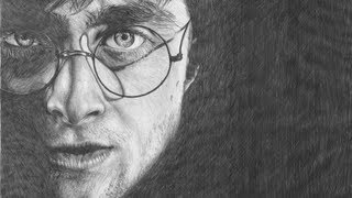 Daniel Radcliffe as Harry Potter Drawing [upl. by Akinna]