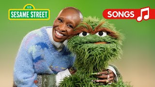 Sesame Street Cynthia Erivo Sings quotIts Not Easy Bein Greenquot with Oscar the Grouch [upl. by Cherlyn]