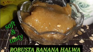 Robusta Banana Halwa  Homemade Halwa In Bakery Style  Easy And Tasty Banana Halwa Recipe [upl. by Keir]