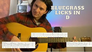 Three Bluegrass Licks in D [upl. by Nizam618]