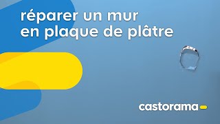 Comment reboucher un trou dans un mur en plaques de plâtre  Castorama [upl. by Silber]