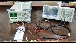 Astable Multivibrator using 555 timer IC [upl. by Ettenil]