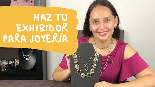 ¿Cómo hacer un exhibidor de collares de moda de cartón  para joyería  casero DIY  Tips joyeria [upl. by Jelena]