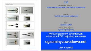 Egzamin zawodowy praktyczny Z20 Wykonywanie dezynfekcji i sterylizacji medycznej czerwiec 2020 [upl. by Nogam]