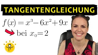 Gleichung einer TANGENTE bestimmen – Tangentengleichung aufstellen in einem Punkt [upl. by Ailee950]