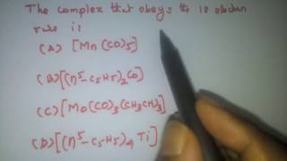 18 Electron Rule  Definition Electron counting common ligands and Examples [upl. by Loise619]