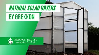 Solar dryers for fruits vegetables cereals meat and fish Solar dryers in Kenya by Grekkon Ltd [upl. by Phil307]