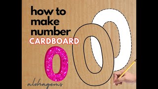 How to Make a Number 0 Cardboard Base for Piñata  Easy DIY Tutorial 14Inch [upl. by Aeet109]