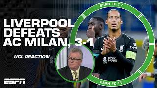 ‘TOTALLY DOMINATING’ ⚽ Steve Nicol reacts to Liverpool’s UCL win vs AC Milan  ESPN FC [upl. by Theodore978]