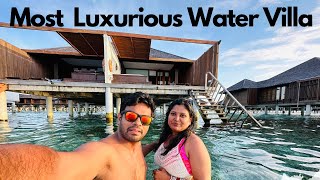 MALDIVES MOST LUXURIOUS RESORT  Overwater Villa TOUR  Luxury Water Villa ROOM TOUR Maldives 🇲🇻 [upl. by Ner]