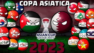 así fue la COPA ASIATICA de QATAR 2023 countryballs [upl. by Ahsillek]