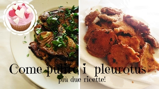 COME PULIRE I FUNGHI PLEUROTUS E DUE RICETTE  COTOLETTE VEGETARIANE  FUNGHI GRIGLIATI SAPORITI [upl. by Carlie896]