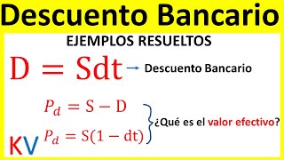 ✅ Como Calcular el DESCUENTO BANCARIO DESCUENTO SIMPLE [upl. by Arlie]