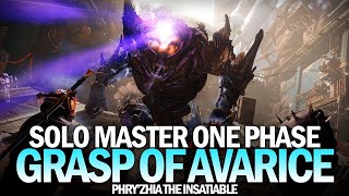 Solo Master One Phase Grasp of Avarice Dungeon Boss Phryzhia the Insatiable Destiny 2 [upl. by Aikem801]