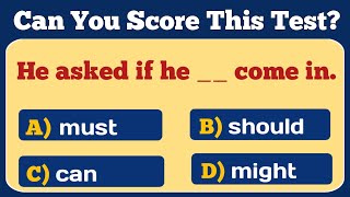 Modal Auxiliary Verb Quiz  Modal Quiz  Can You Score This Test [upl. by Nattie]