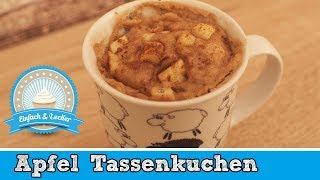 Schneller Apfel Tassenkuchen für die Mikrowelle 🍎 🍮 [upl. by Airyt]