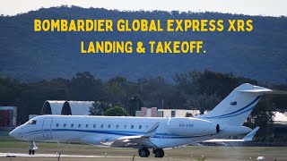 Bombardier Global Express XRS Landing amp Takeoff 4K [upl. by Nyladam]