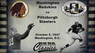 1947 Washington Redskins vs Pittsburgh Steelers HD October 5 1947 [upl. by Ereveneug]