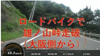 ロードバイクで府道64号（雄ノ山峠）走破（大阪側から） [upl. by Albertine]