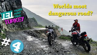 D915  Worlds Most Dangerous Road Trans Euro Trail Turkey  Part 4  Yamaha Tenere 700 [upl. by Woodie412]