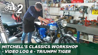 Classic Motorcycle Workshop Vlog 6  Triumph Tiger topend etc [upl. by Jevon]