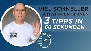 Schneller Schwimmen lernen 3 Tipps shorts [upl. by Ahseenak]