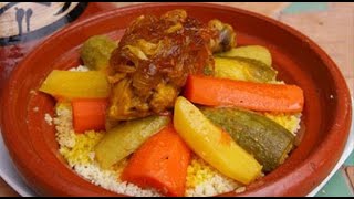 Moroccan Couscous recipe How to make Couscous with meat Couscous Marocain الكسكس المغربي [upl. by Youlton]