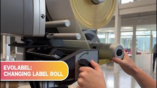 CHANGING LABEL ROLL ON AN EVOLABEL  CODIPACK NV [upl. by Kathrine]