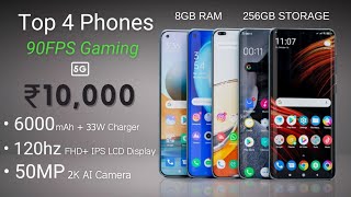 Top 4 Best Smartphone Under ₹10000 in 2024  90FPS Gaming  8GB RAM  120Hz Display [upl. by Jet444]