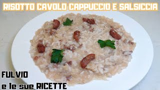 RISOTTO CON CAVOLO CAPPUCCIO E SALSICCIA  Ricetta facile ed economica [upl. by Husein]