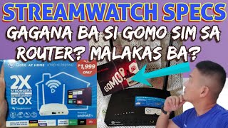 GLOBE STREAMWATCH WITH GOMO SIMCARD  SPECS REVIEW AND SPEEDTEST [upl. by Rodrick815]