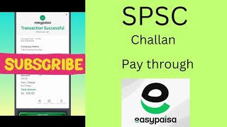 SPSC challan pay through easy paisa [upl. by Debi]