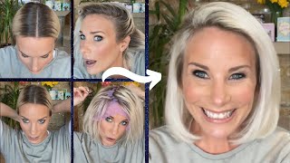 HOW TO BLEACH HIGHLIGHTING ROOTS THROUGH A CAP AT HOME DIY HIGHLIGHTS JEROME BBLONDE RESULTS [upl. by Duarte]