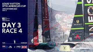 Louis Vuitton 37th Americas Cup Race 4  Emirates Team New Zealand vs INEOS Britannia  Full Replay [upl. by Lucila179]