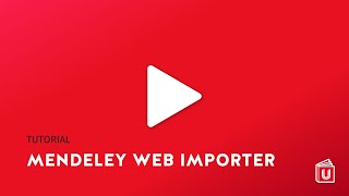 Mendeley 7 Web importer [upl. by Jareb230]