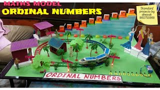 maths ordinal number schoolproject mathstlm ordinalnumbers tlm exhibitionmodels mathsmodels [upl. by Aillij251]