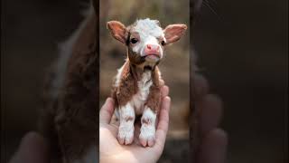 Adorable Smallest Baby Cow babycow tinycow adorableanimals [upl. by Ailuig266]