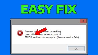 How To Fix Unarcdll Returned an Error Code [upl. by Savitt164]